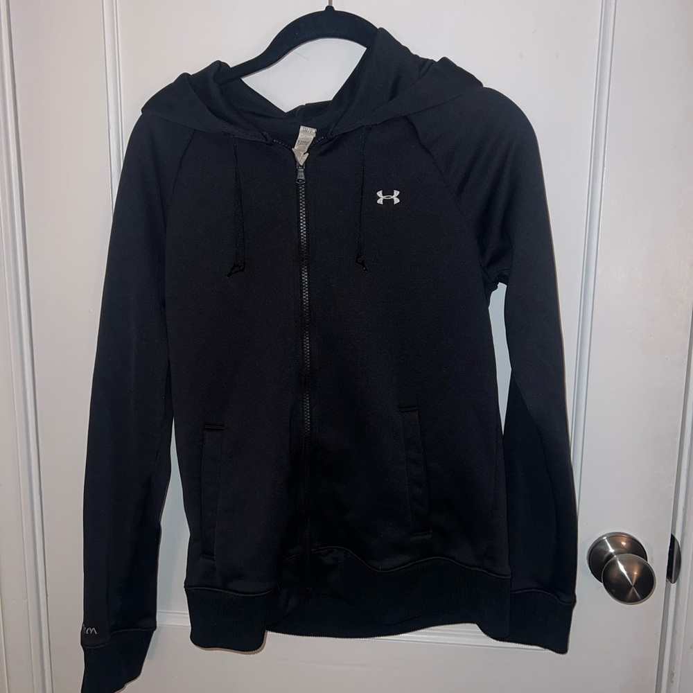 Under Armour Cold Gear Storm zip up hoodie jacket black